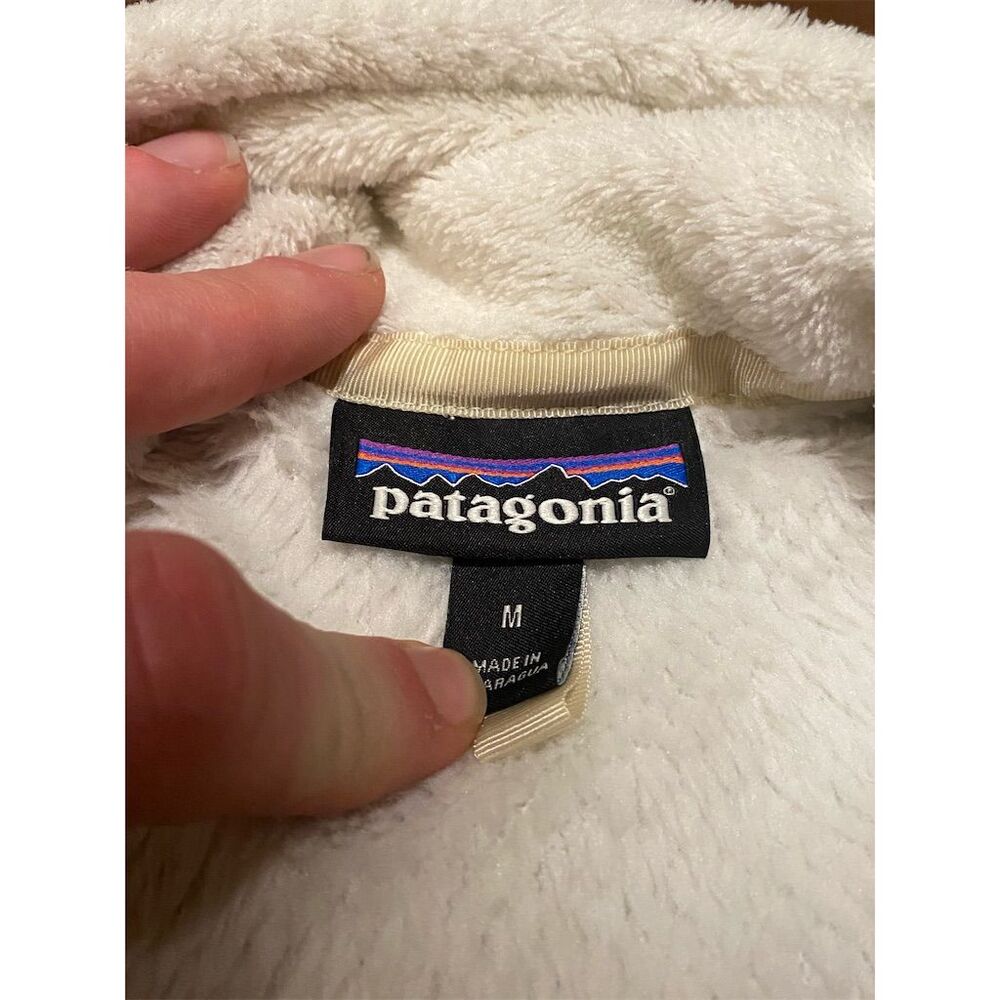 Patagonia Women's Snap-T Re-Tool Polartec Fleece Pullover Jacket Cream Size M - Picture 3 of 9